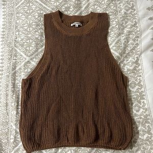 Reformation Brown Knitted Tank // M